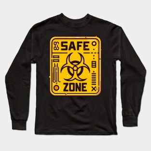 Biohazard Safe zone Sign Long Sleeve T-Shirt